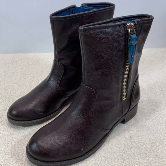 TOMMY HILFIGER Fallon 2 Dark Brown 1" Heel Zip Up Fashion Ankle Boot Shoes 8.5M - Picture 3 of 16